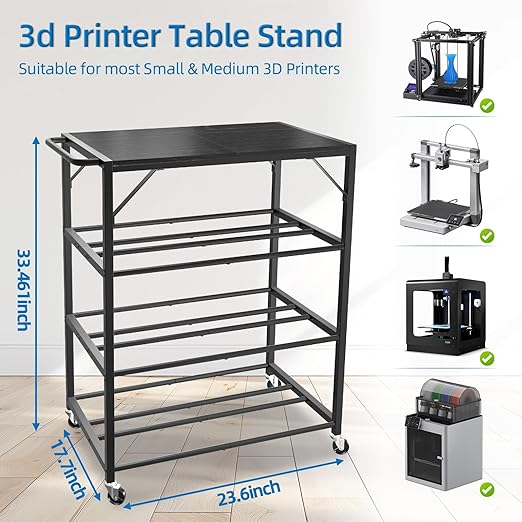 3D Printer Stand with Filament Storage Rack - Image 3