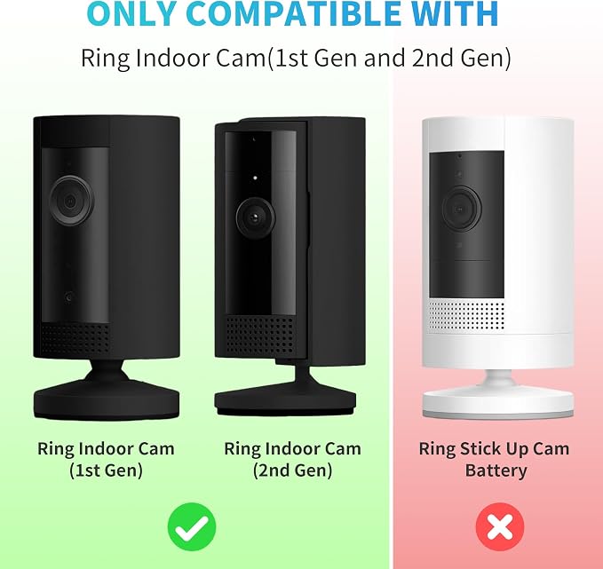 Ring Indoor Cam Adhesive Wall Mount Bracket, Strong Adhesive Durable Camera - Image 2