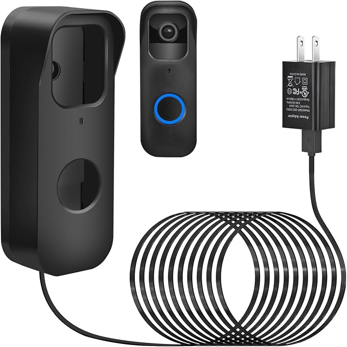2in1 Power Cable with Adapter & Adhesive Doorbell Mount Compatible with Blink by delilyn