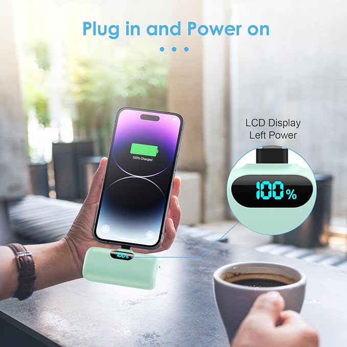 Mini Portable Charger USB C Power Bank,Upgraded 5000mAh PD Fast Charging Battery Pack Built-in USB-C Connector Travel Essential for iPhone17/17Pro/17Pro Max/Air/16 Plus/16Pro Max/15 Series,Android etc - Image 7