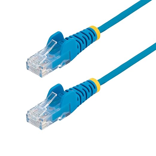StarTech.com 50ft Blue Slim CAT6 Ethernet Cable, Snagless RJ45, 28AWG Pure Bare by StarTech