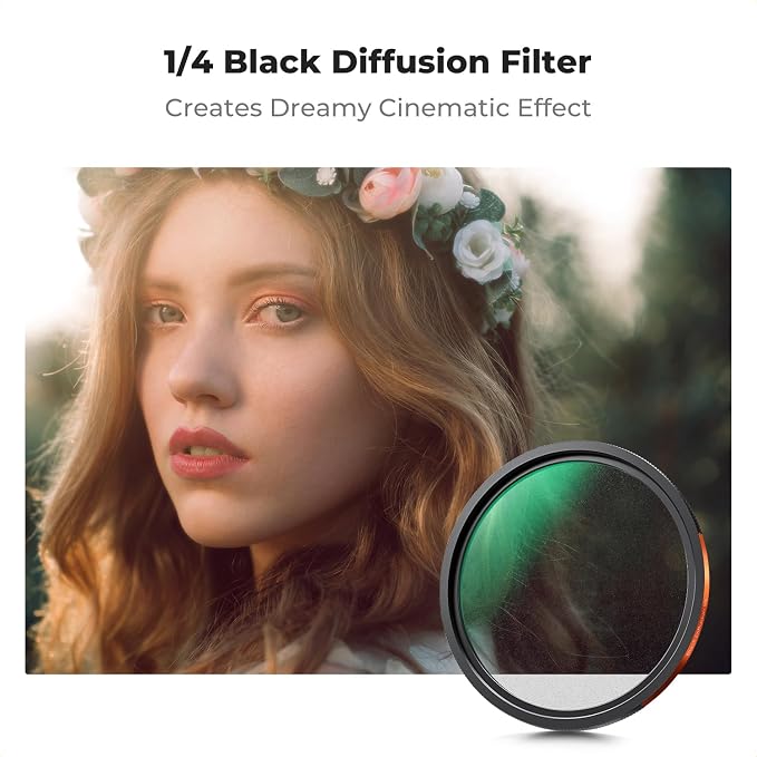 K&F CONCEPT 62mm Magnetic 1s Swap 5-Pack: CPL + VND2-32 + Black Diffusion 1/4 + - Image 6