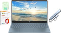 HP 15.6" Business Laptop with 1-Year Microsoft Office 365 with Copliot AI, 8GB RAM 128GB SSD, Quad-Cores Intel Processor, Windows 11, PLUSERA Earphones & 8-in-1 Hub Included, Moonlight Blue by Unknown