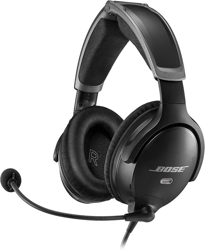 Bose A30 Bluetooth Aviation Headset - Lightweight Comfortable Design, Adjustable ANR and Noise Cancelling Microphone, [LEMO (6 pin)] – Black by Unknown