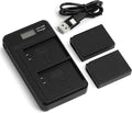 LP-E10 Battery 2-Pack with USB-C Dual Charger, 1500mAh Replacement Batteries by HIWELD
