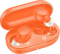 kurdene Wireless Earbuds Bluetooth 5.3 Light Weight in Ear Headphones | Premium Sound Bass Ear buds with Charging Case,Touch Control,Built in Mics Headset,Clear Calls for Sports Workout Orange by KurdeneLLC