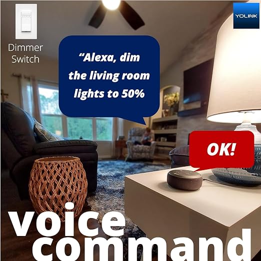 YoLink Smart Dimmer Switch, IFTTT Integration, Neutral Wire & YoLink Hub is - Image 3