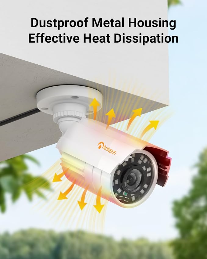 Anlapus 4 Pack 1080P HD Security Cameras, IP66 Weatherproof, 80ft Night Vision - Image 8
