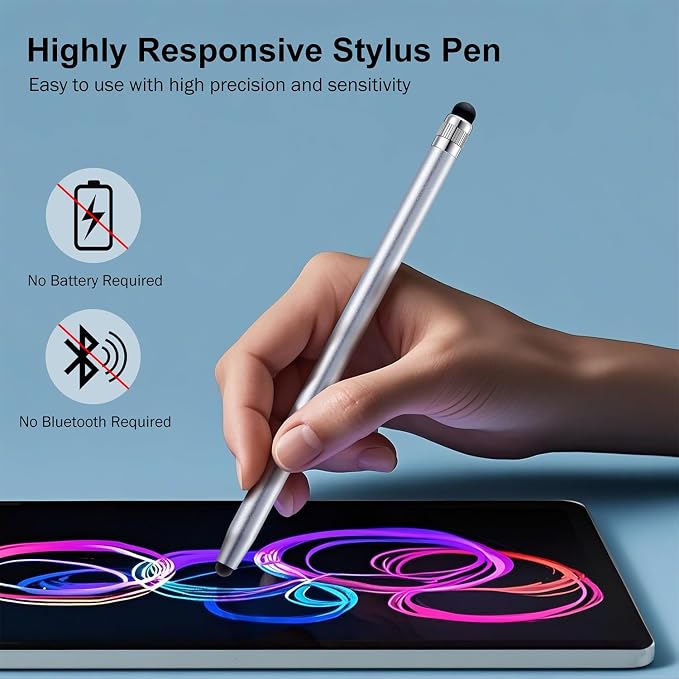 LINFANC 12Pcs Silver Stylus Pen - Image 2