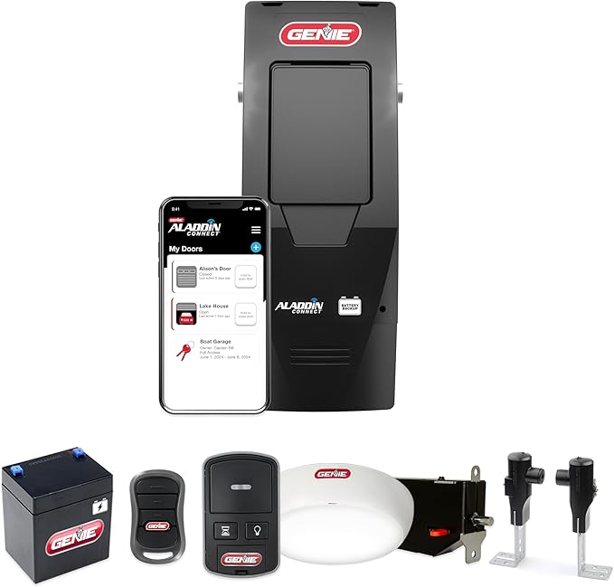Genie B6172H Wall Mount Smart Garage Door Opener, DC Motor Lifts up to 14ft by GENIE