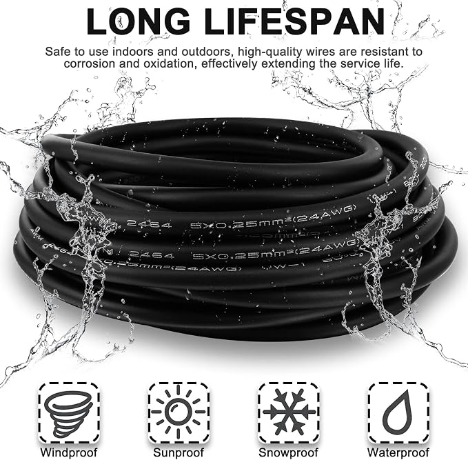 M12 Female 5 Pin Aviation Socket Electrical Cable, Lonlonty M12 Aviation Sensor - Image 4