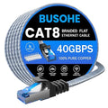 BUSOHE Cat 8 Ethernet Cable 27 ft, Nylon Braided High Speed Heavy Duty Network by BUSOHE