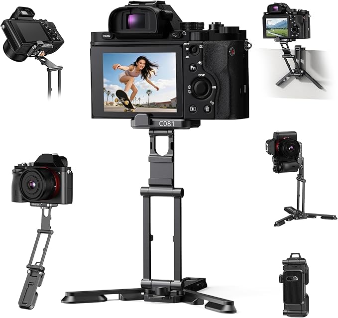 ULANZI C081 Mini Camera Tripod Stand, 4-in-1 Handheld Grip, Foldable Desktop by ulanzi