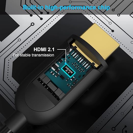 8K Fiber Optic HDMI Cable 16.4ft, 48Gbps Ultra High Speed HDMI 2.1 Cable - Image 2