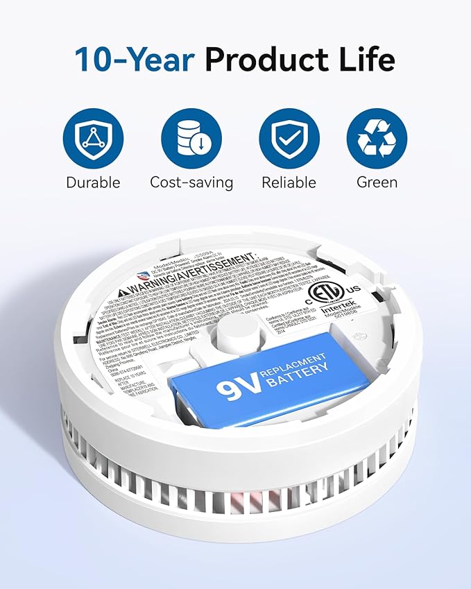 SITERWELL Smoke Detector, 10 Year Product Life Fire Alarm - Image 4