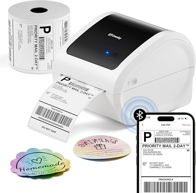 Bluetooth Shipping Label Printer by OmezizyLabelPrinter