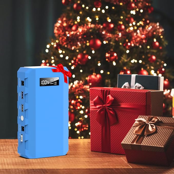 Portable Power Station with AC Outlet, Powkey 65W/110V External Battery Pack 24000mAh/88.8Wh Power Pack, Portable Power Source Supply Backup for Outdoor Tent Camping Home Blue - Image 8