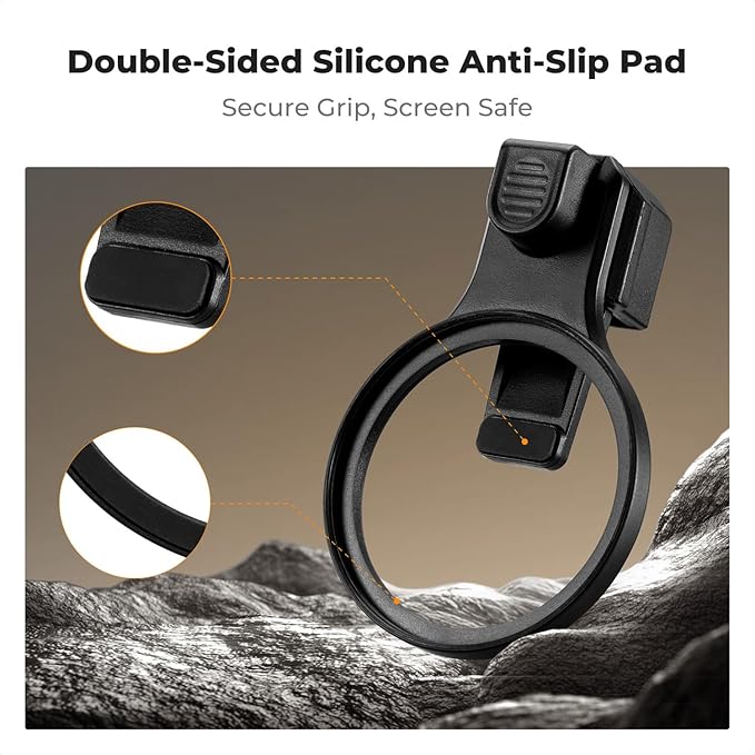 K&F CONCEPT 58mm Press-on Phone Lens Filter Adapter, Compatible - Image 2