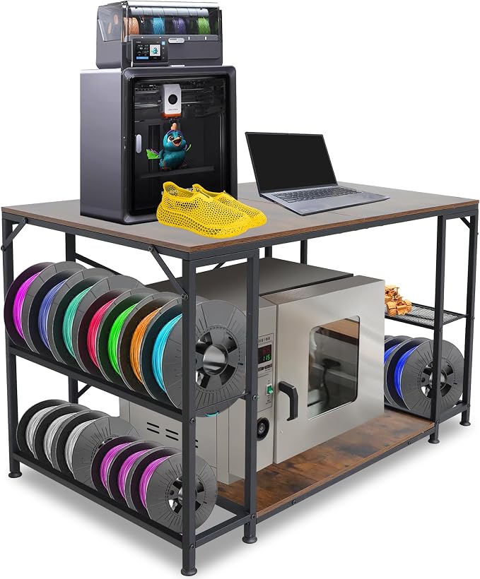 Upgraded 3D Printer Stand, Large 3D Printer Filament Storage Rack by KERTY