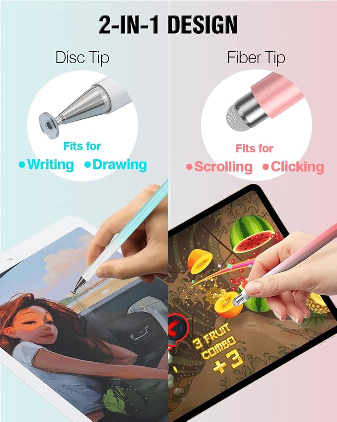 Stylus Pens for Touch Screens, 2 in 1 High Precision Universal Stylus Pen for - Image 2