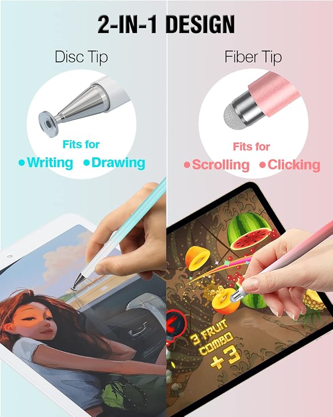 Stylus Pens for Touch Screens, 2 in 1 High Precision Universal Stylus Pen for - Image 3