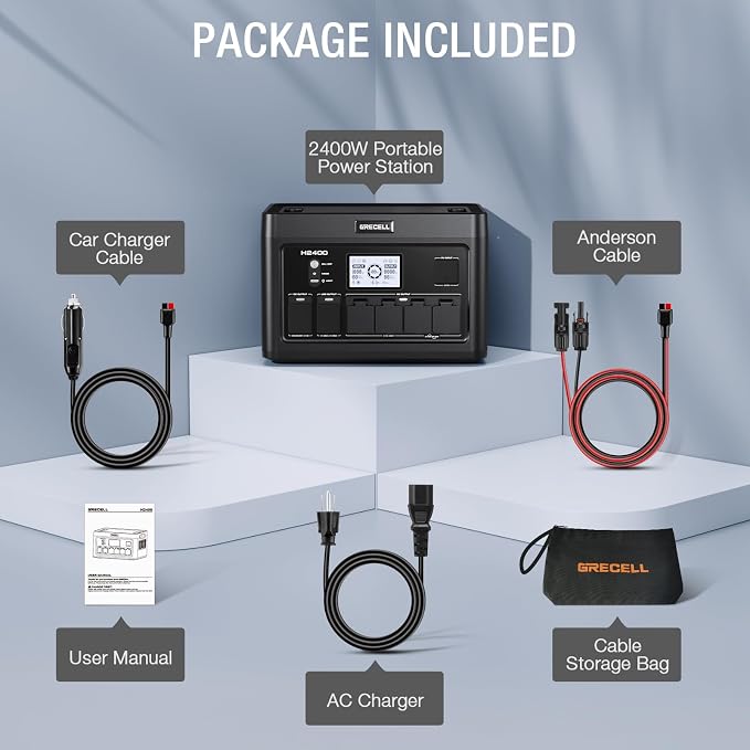 Portable Power Station 2400W, 1843Wh LiFePO4 Solar Generator UPS Home Battery Backup Power w/4 2400W AC Outlets (4800W Peak),2 PD100W, 2Hrs Fast Charging for Outdoor Camping, RV Travel,Emergency - Image 9