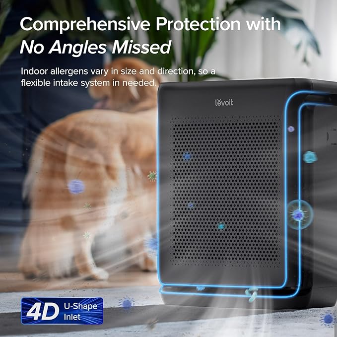LEVOIT Air Purifiers for Home Large Room Up to 1875 Ft² with Washable Pre-Filter, AHAM VERIFIDE, Air Quality Monitor, HEPA Sleep Mode for Allergies, Pet Hair in Bedroom, Vital 200S-P, Black | For Quiet Bedroom at 27dB, AHAM VERIFIDE, Air Quality Monito... - Image 3