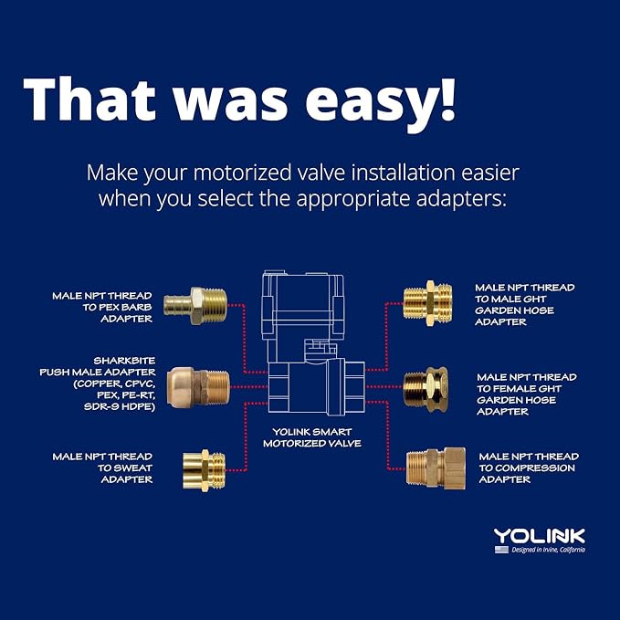 YoLink Valve Controller 2 Kit, 1/2" Brass Motorized Ball Valve, LoRa Long Range - Image 8