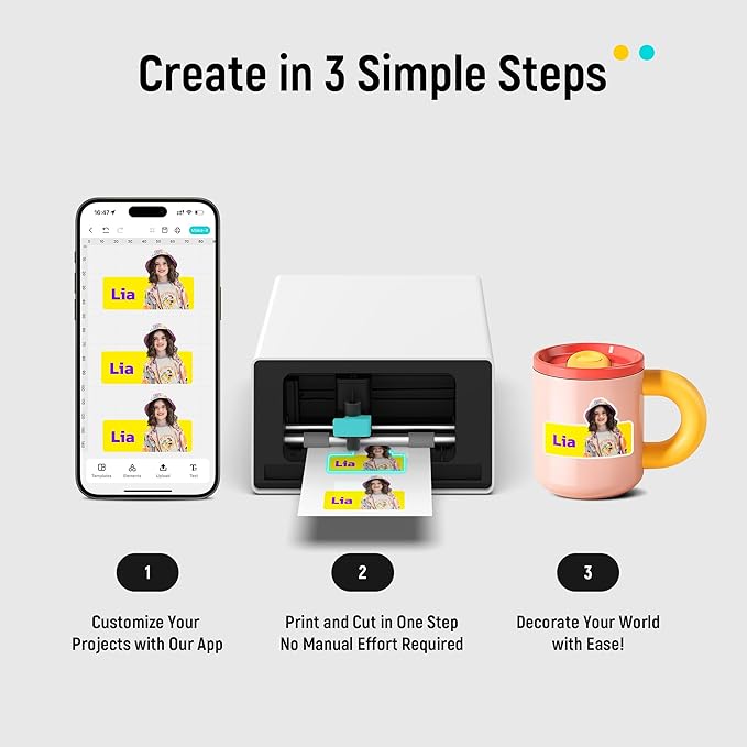 Liene PixCut S1 Color Sticker Printer & Cutting Machine - Image 3