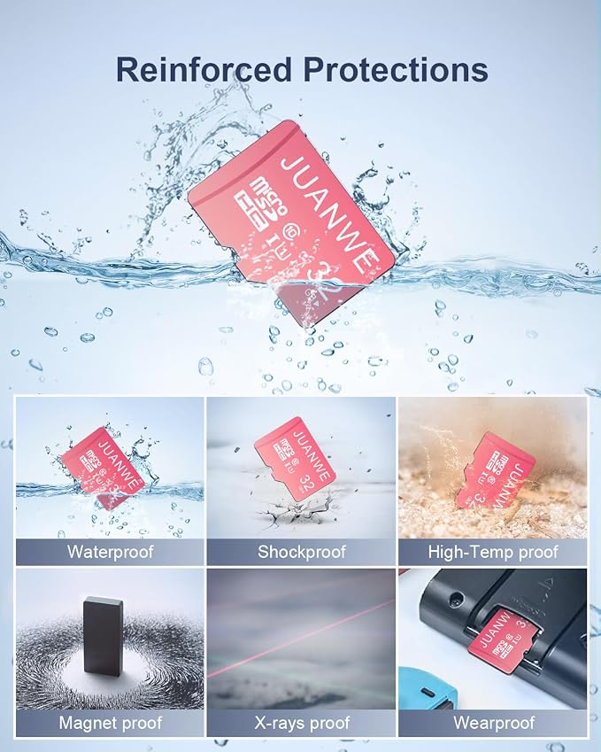 JUANWE 32GB Micro SD Cards 5 Pack Memory Card, SDHC High-Speed U1 SD Card - Image 6