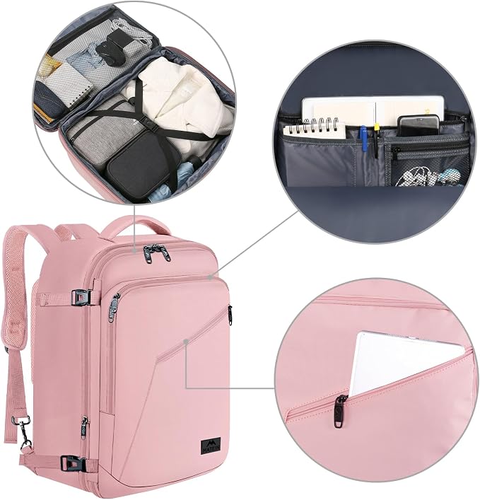 MATEIN 45L Womens Travel Backpack, Extra Large Carryon Backpack Fits Overhead - Image 8