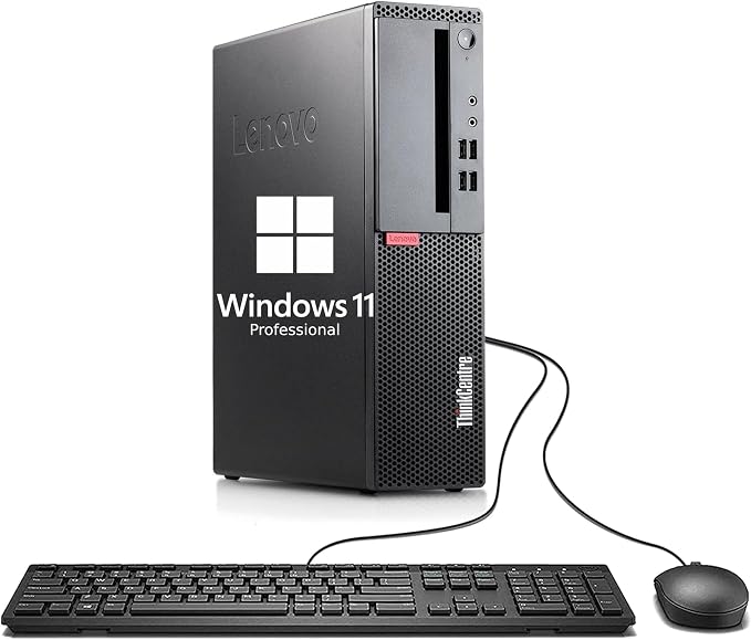 Lenovo ThinkCentre M710 SFF Desktop Computer PC, 6th Gen Core 3.70GHz, 8GB RAM, 256GB SSD, VGA, Keyboard and Mouse, WiFi, BT, Windows 11 Pro (Renewed) by Amazon+Renewed