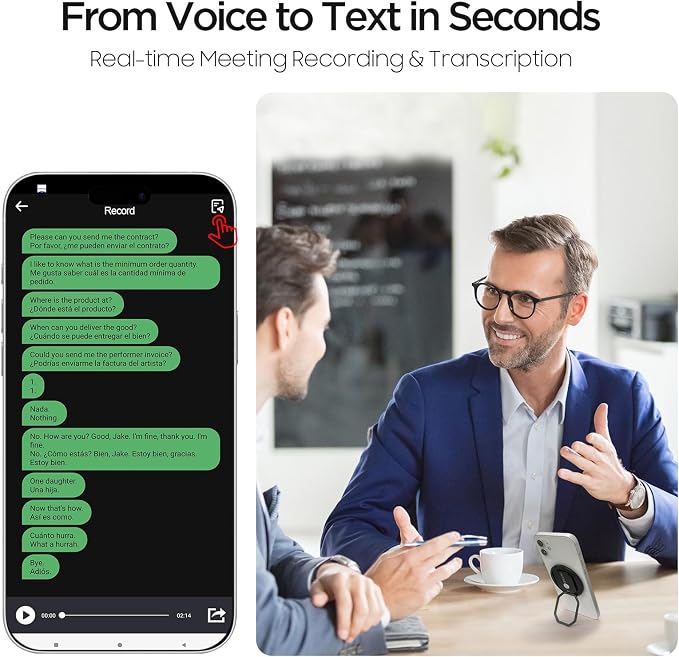 3-in-1 AI Translator Recorder, Language Translator Device, NO FEE - Image 6