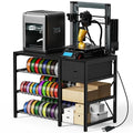 3D Printer Stand with Filament Storage Rack, 3-Tier Filament Holder with Drawer by GUULIBERA