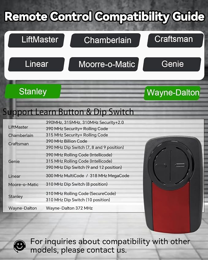 380UT 375UT 375ML Universal Remote Control Replace Liftmaster GaracOpener - Image 3