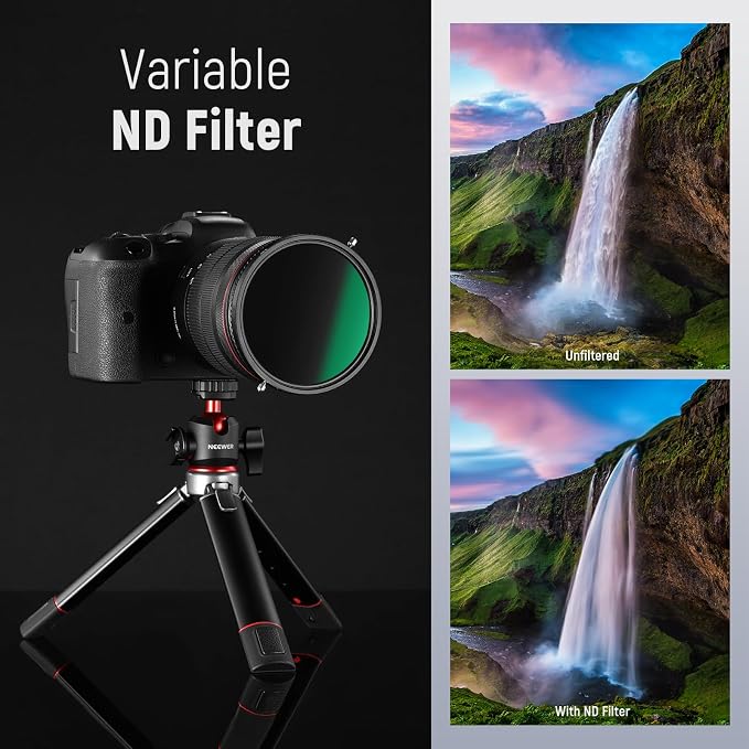 NEEWER 2 in 1 62mm Variable ND Filter ND2–ND32&CPL Filter No X Cross/30 Layer - Image 9