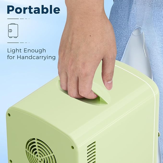 Antarctic Star 4L/6 Cans Compact Refrigerator,Portable Mini Fridge Skin Care,Cooler and Warmer for Bedroom,Car,Office & Dorm, Small Cooler for Cosmetics/Beverage/Food,GREEN - Image 7