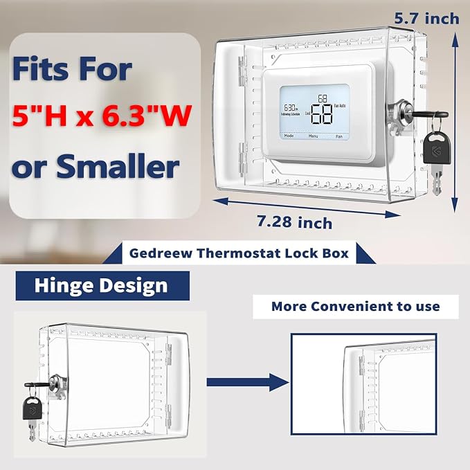 6 PCS Large Thermostat Lock Box Cover - Image 2
