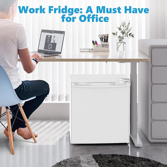 Electactic 1.7 Cu.ft Mini Fridge, Compact Refrigerator, Single Reversible Door, Ultra Quiet, Energy Efficient for Office, Dorm, Bedroom, Apartment, White - Image 7