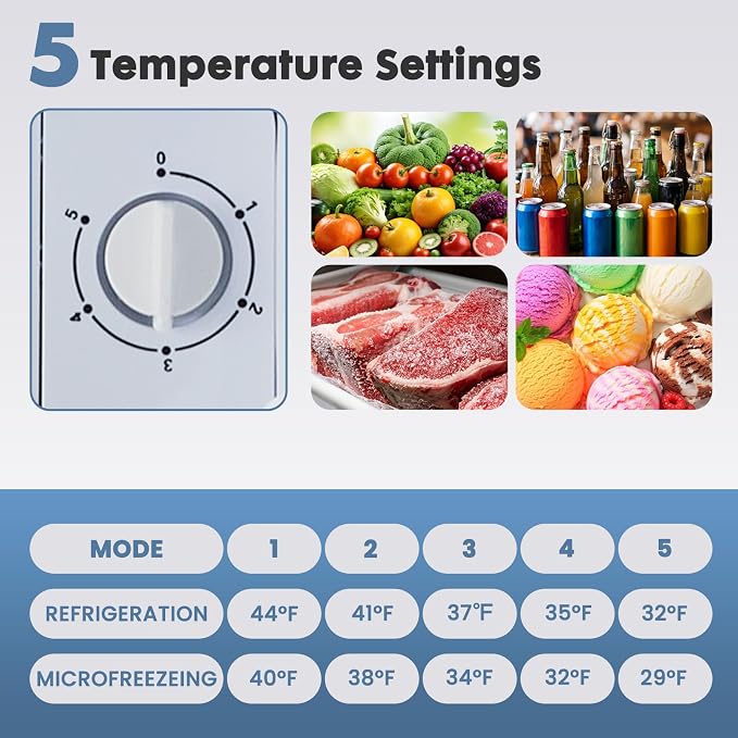 DUMOS 3.2 Cu.Ft Mini Fridge with Freezer, Single Door Refrigerator with Adjustable Thermostat, Compact Small Fridge for Bedroom, Office, Dorm, Black, Single Door - Image 3
