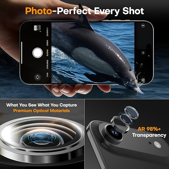 Camera Lens Protector for iPhone Air, Tempered Glass Metal Individual Camera - Image 5