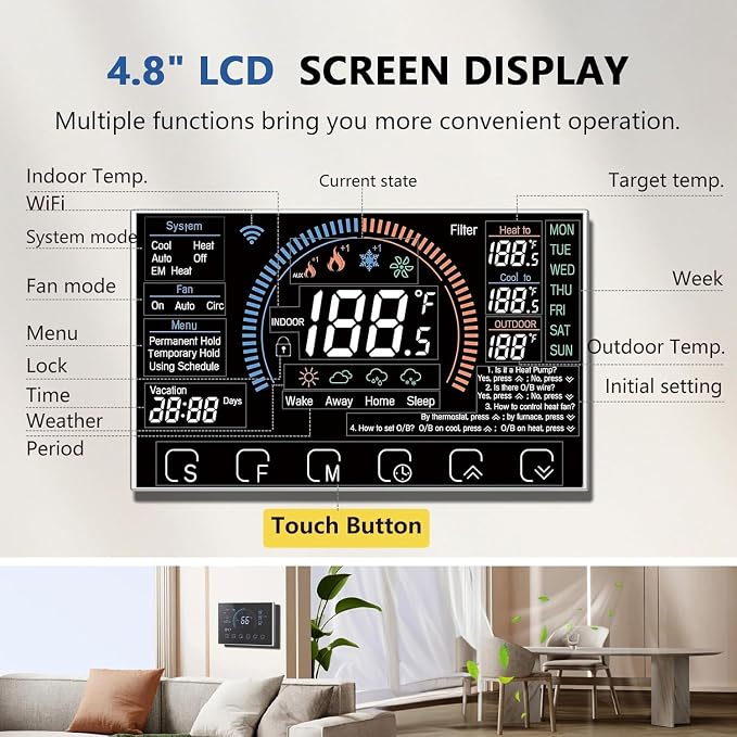 BSEED WiFi Smart Thermostat for Home - Image 2
