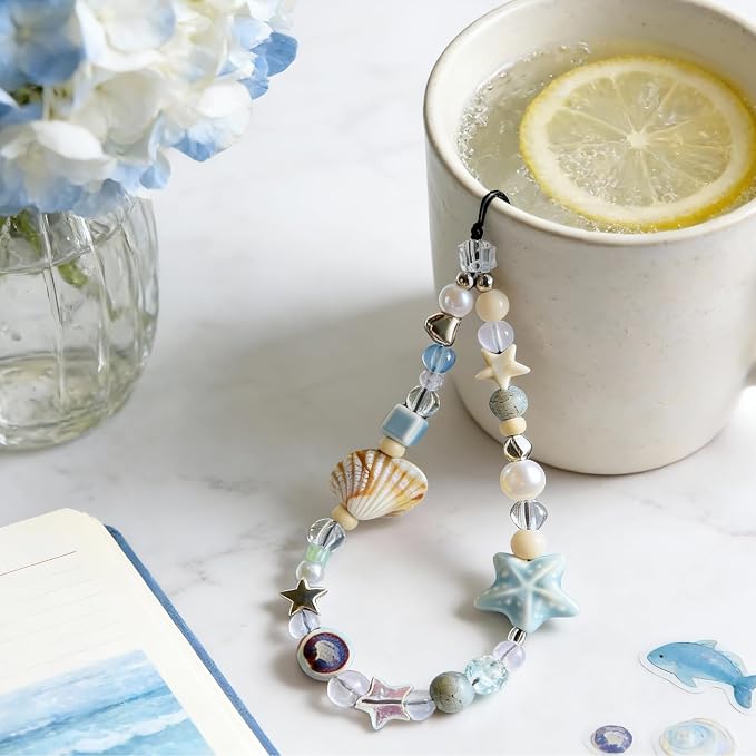 Cute Beaded Camera Wrist Strap for Phone, Digital Camera Charm Lanyard - Image 2