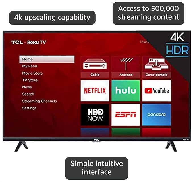TCL 55S423 55" Class (54.6" Diag) 4K UHD Roku LED LCD - Image 3