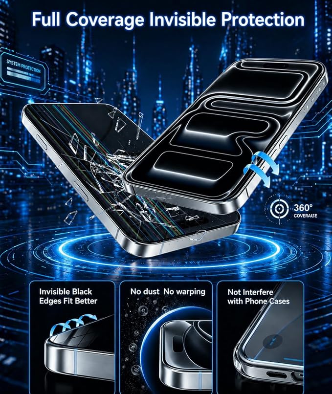 2 Pack for iPhone 17 Pro Max Privacy Screen Protector 6.9 inch, Full Coverage - Image 5