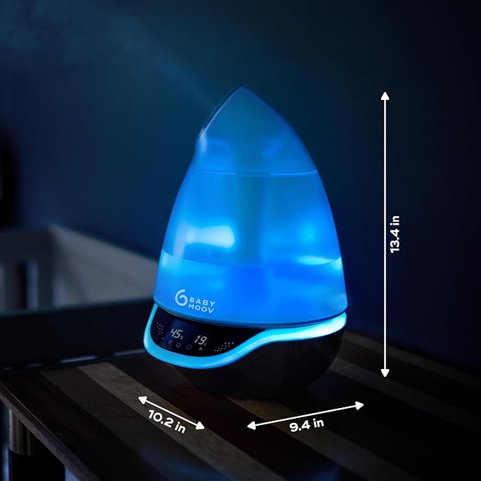 Babymoov Hygro Plus Cool Mist Humidifier 3-in-1 Humidity Control, Multicolored Night Light & Essential Oil Diffuser Easy Use and Care (NO Filter Needed) - Image 6