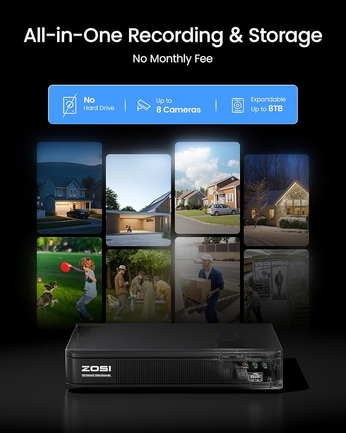ZOSI 1080p H.265+ Security Camera System - Image 4