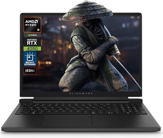 Dell Alienware 15 Gaming Laptop 15.3" WUXGA 165Hz AMD 6-core Ryzen 5 220 16GB RAM 512GB SSD GeForce RTX 4050 Type-c Backlit Win11 by Dell