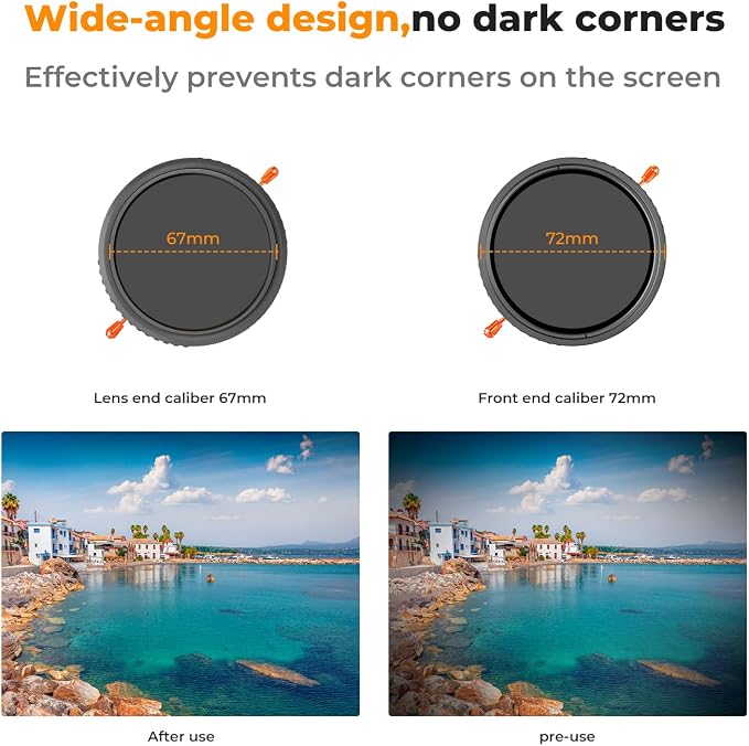 K&F Concept 40.5mm Variable ND2-32 & Circular Polarizing Lens Filter 2 in 1-18 - Image 7