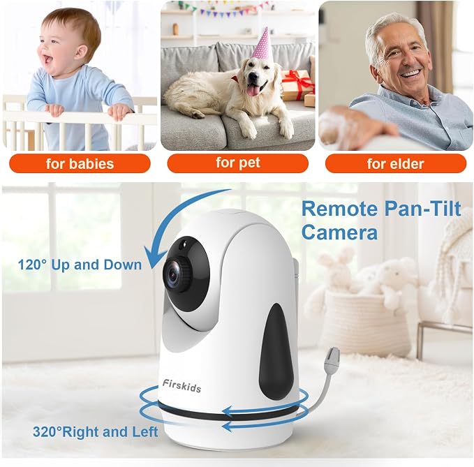 5" Baby Monitor with Dual Cameras and Audio - Image 2